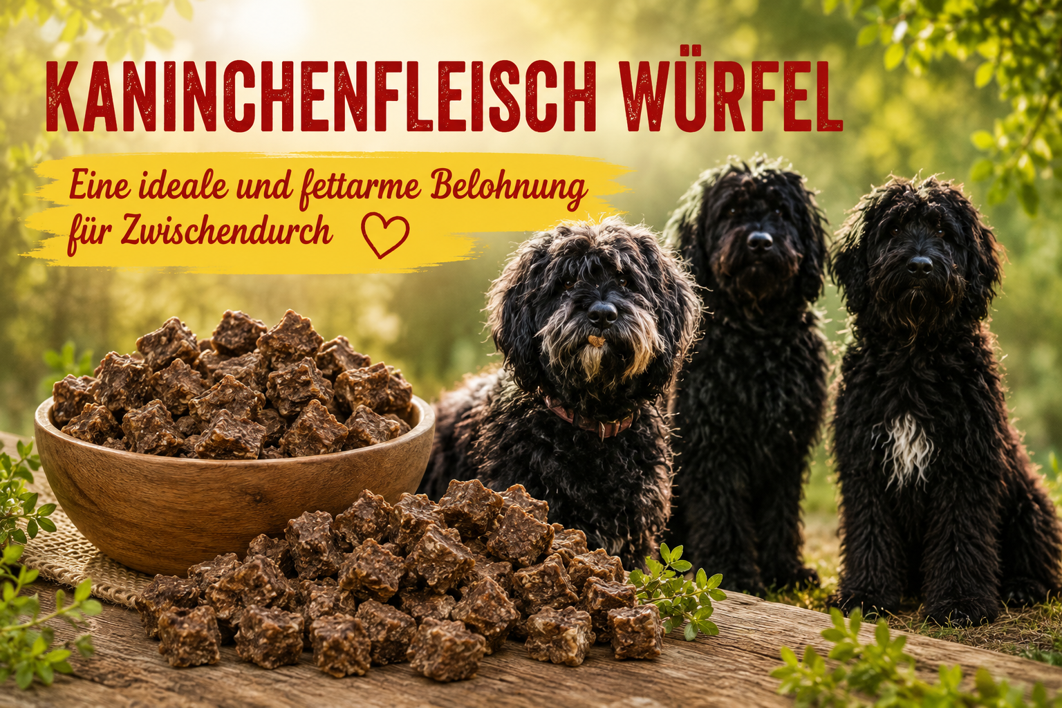 Getrocknete Kaninchenfleisch Würfel