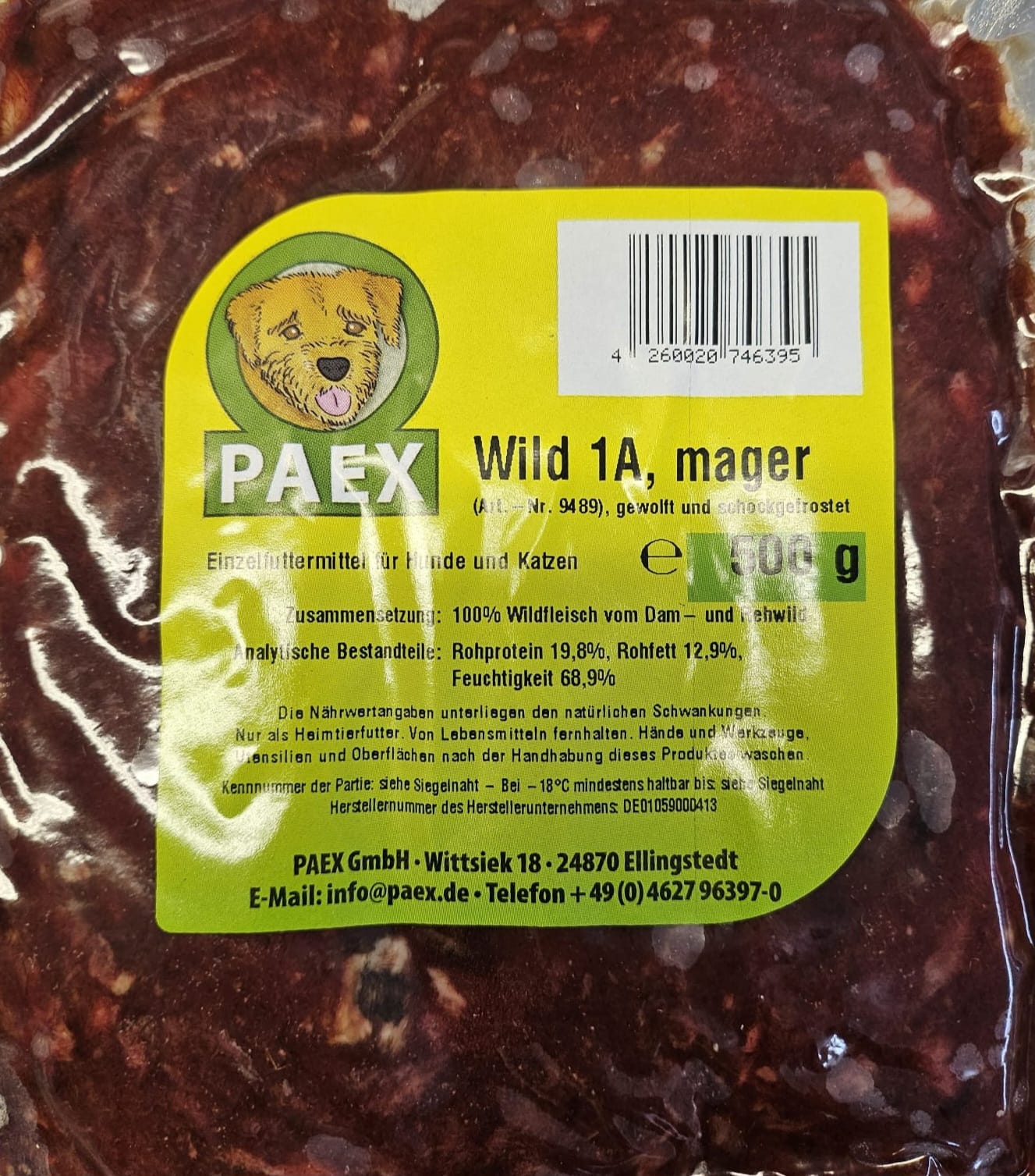 Wildfleisch 1A "besonders mager"