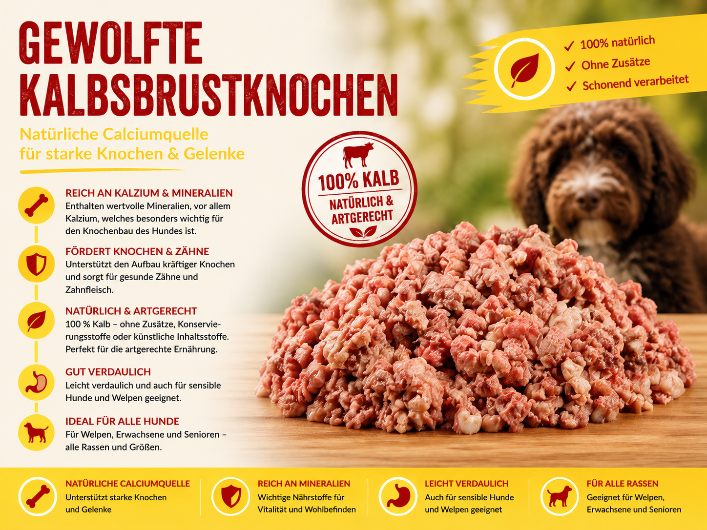 gewolfte Kalbsbrustknochen