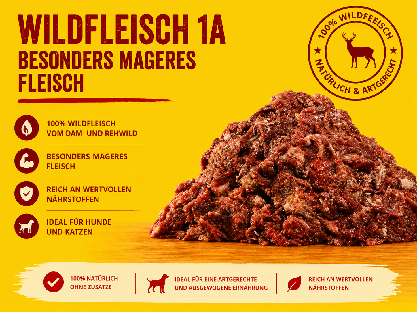 Wildfleisch 1A "besonders mager"