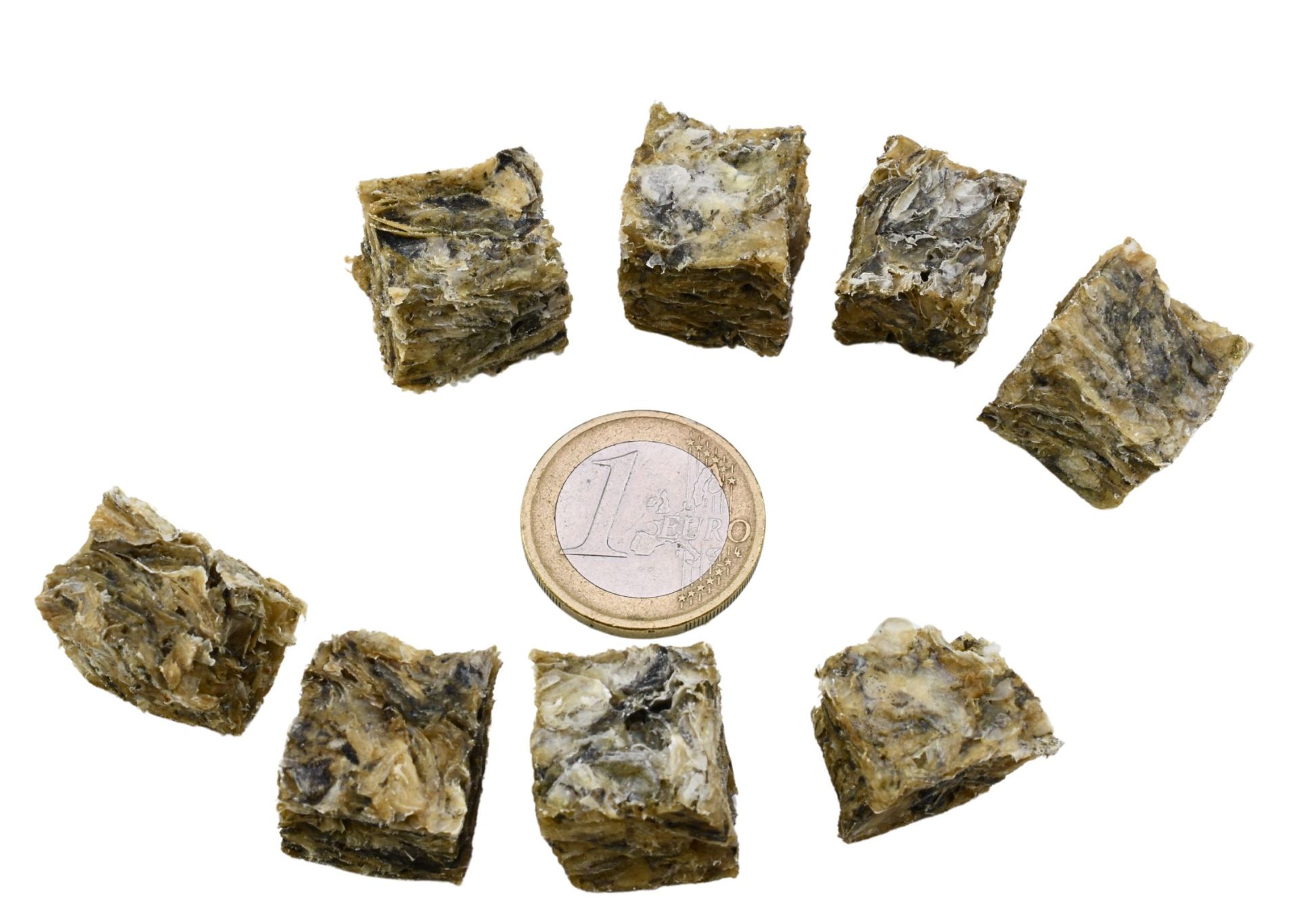 Getrocknete Fischhaut-Nuggets