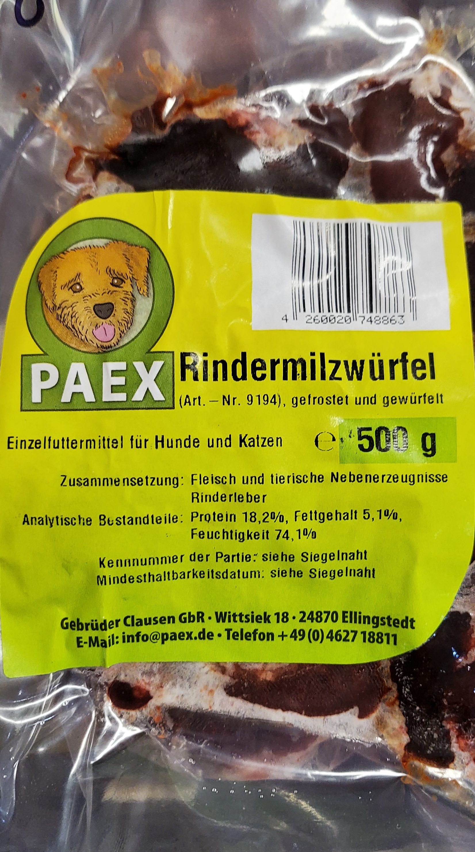 Rindermilzwürfel